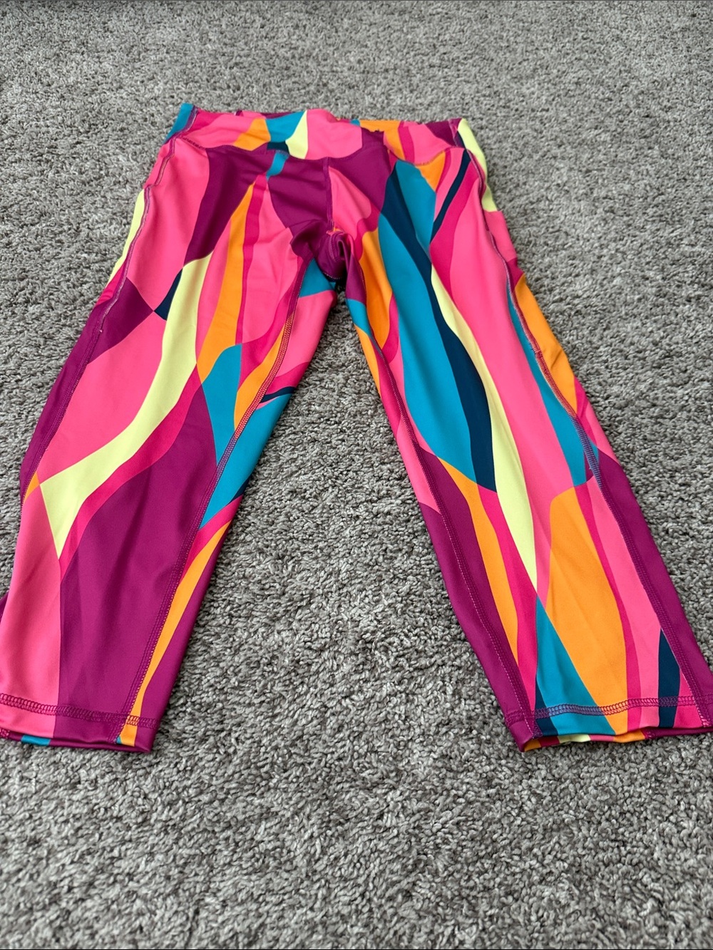 tek gear Pink Multi-Color Active Capri Leggings
